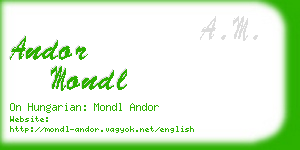 andor mondl business card